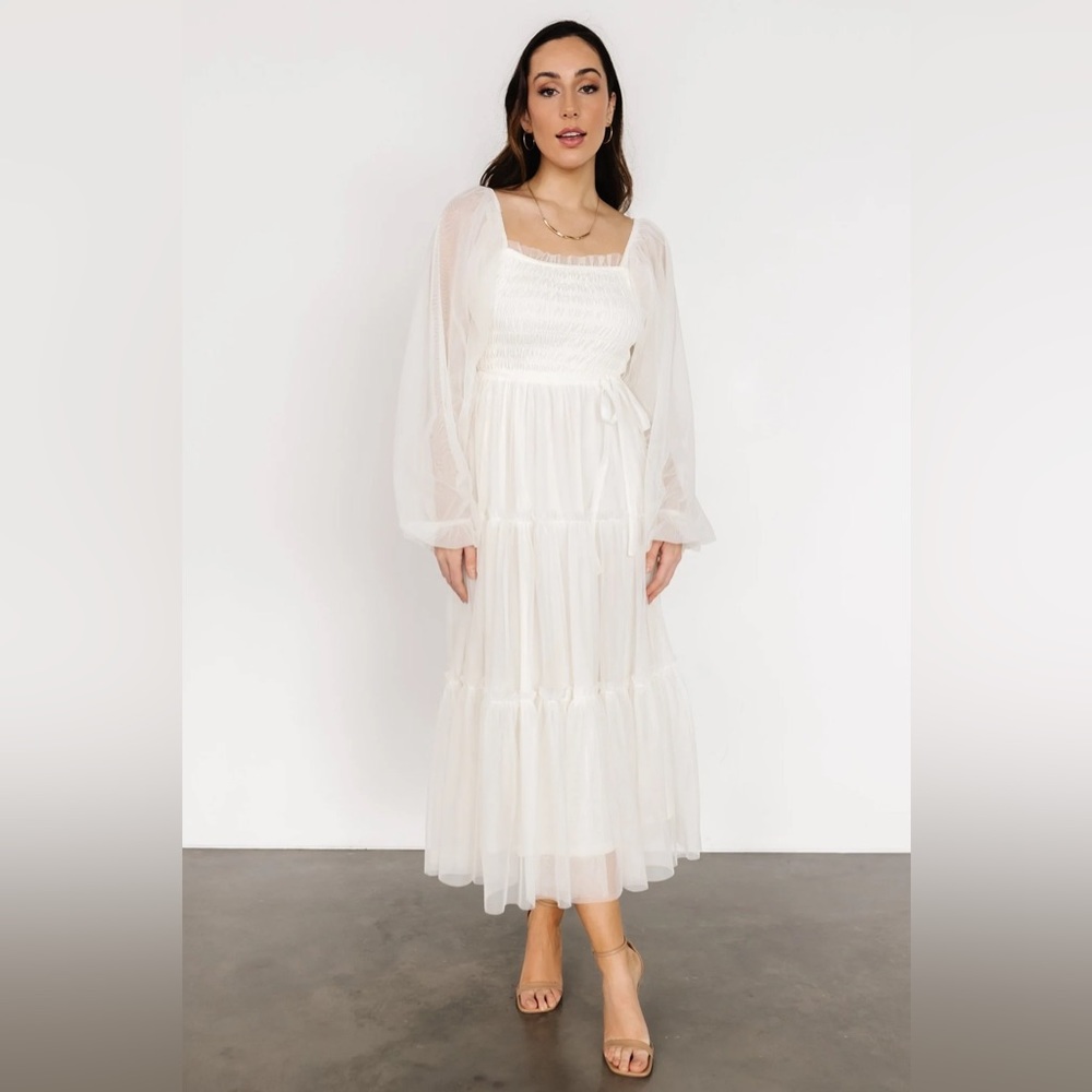 Baltic Born Katrina Tulle Maxi Dress in White